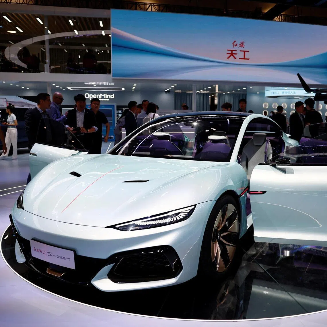 A Hongqi Tiangong S concept car on display at the Beijing International Automotive Exhibition, or Auto China, in Beijing, China April 24, 2026.