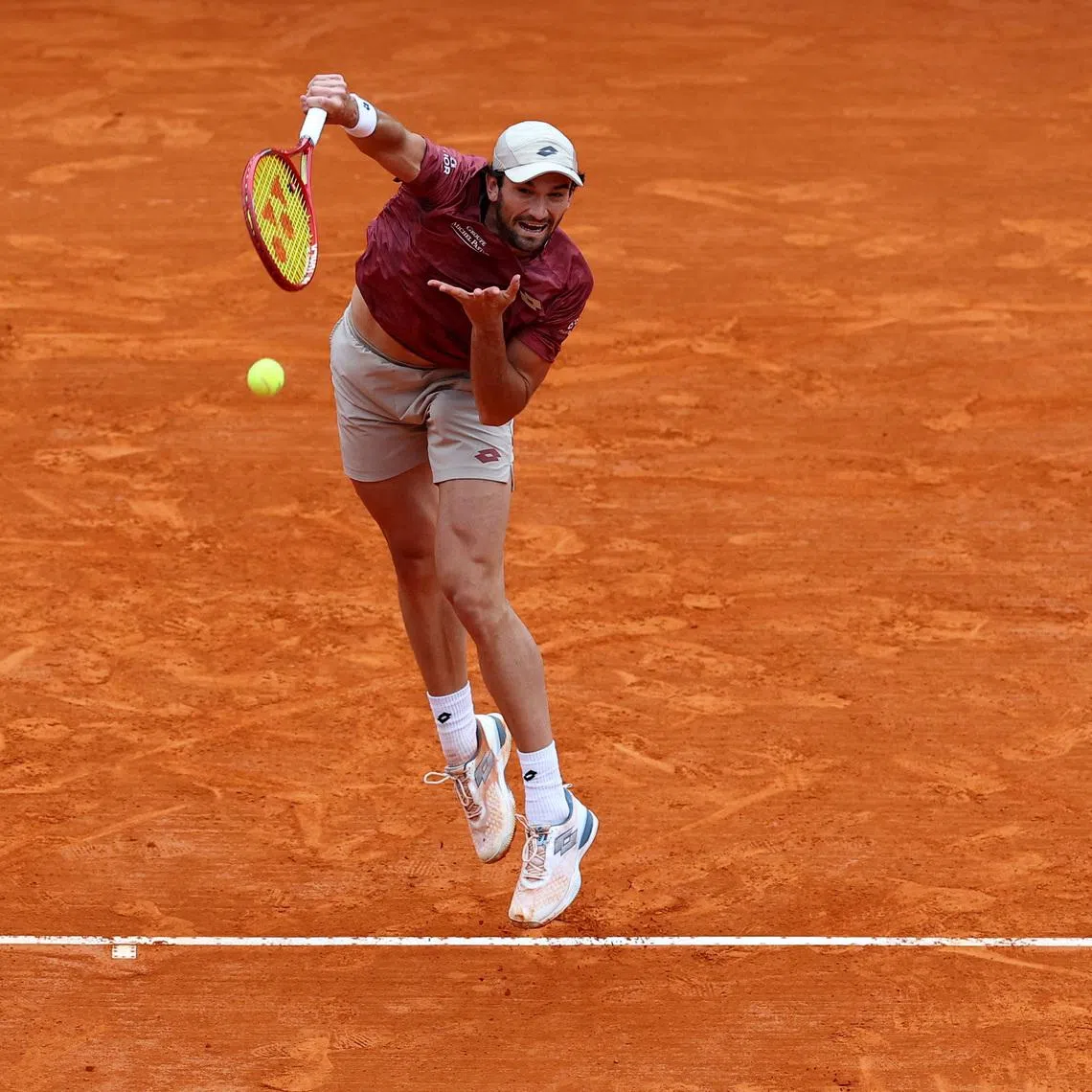 Tennis - ATP Masters 1000 - Monte Carlo Masters - Monte Carlo Country Club, Roquebrune-Cap-Martin, France - April 10, 2026 Monaco's Valentin Vacherot in action during his quarter final match against Australia's Alex de Minaur REUTERS/Manon Cruz
