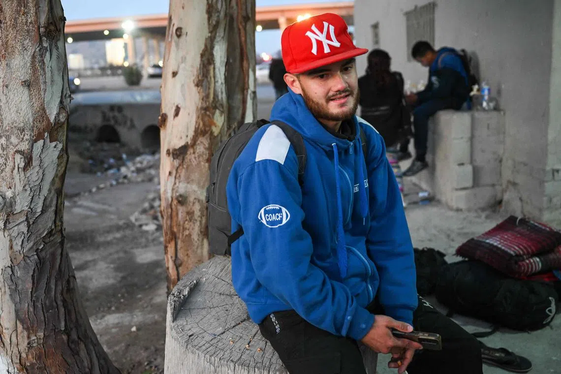 Mr Angel Colmenares, a migrant from Venezuela, speaks during an interview about the impact of Title 42 immigration policy, at a shelter in Mexico near the US-Mexico border.