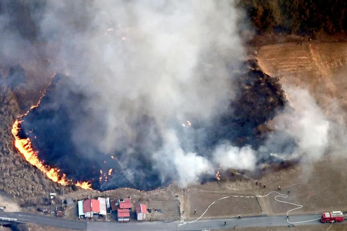 The blaze started on Feb 26, and has since spread.