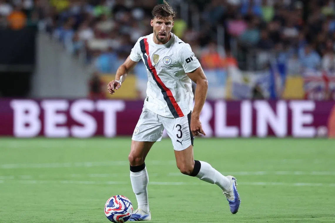 FILE PHOTO: Soccer Football - FIFA Club World Cup - Round of 16 - Manchester City v Al Hilal - Camping World Stadium, Orlando, Florida, U.S. - June 30, 2025 Manchester City's Ruben Dias in action IMAGN IMAGES via Reuters/Nathan Ray Seebeck/File Photo