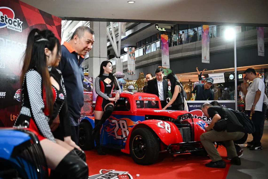 The Legend Car on display. The Aug 11-13 event at the Changi Exhibition Centre is headlined by a $150,000 US Legend Cars race.