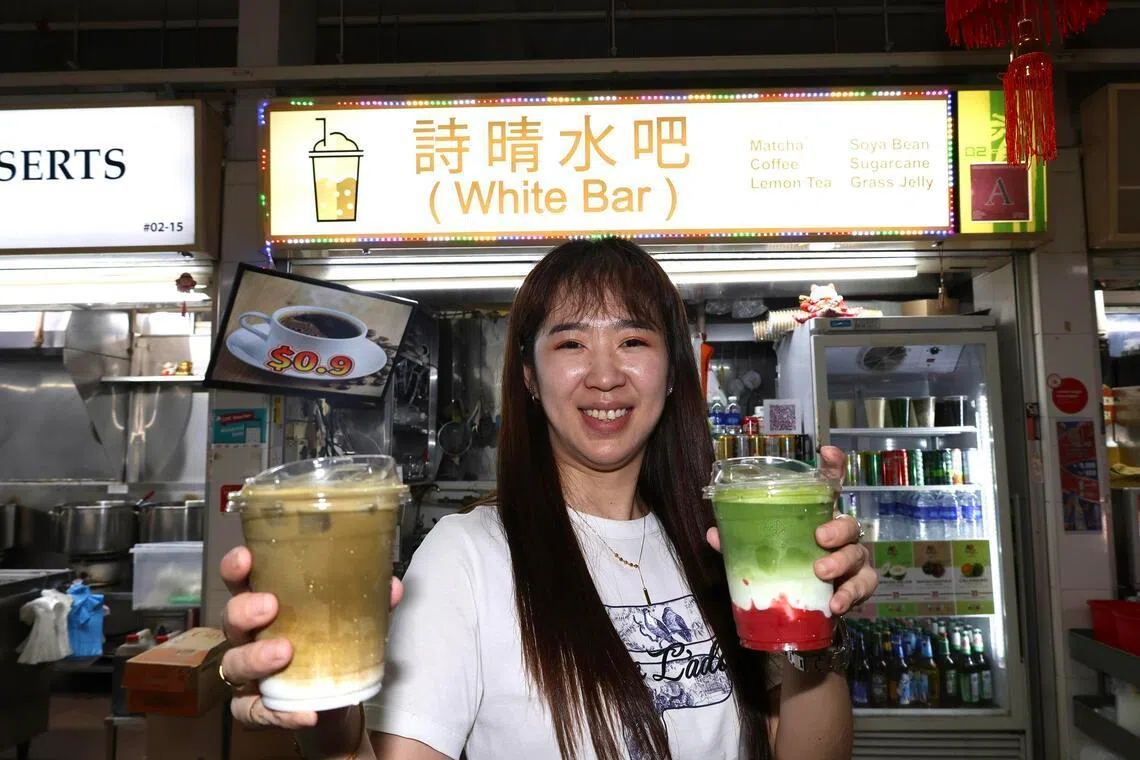 Ms Wang Shi Qing, stall owner of White Bar at Hong Lim Market and Food Centre.