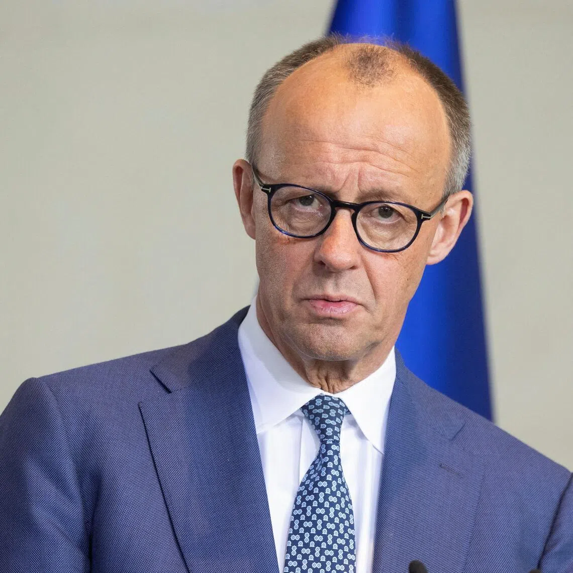 German Chancellor Friedrich Merz spoke after meeting Ukrainian President Volodymyr Zelensky, with the two leaders bolstering cooperation on air defense and drone production. 