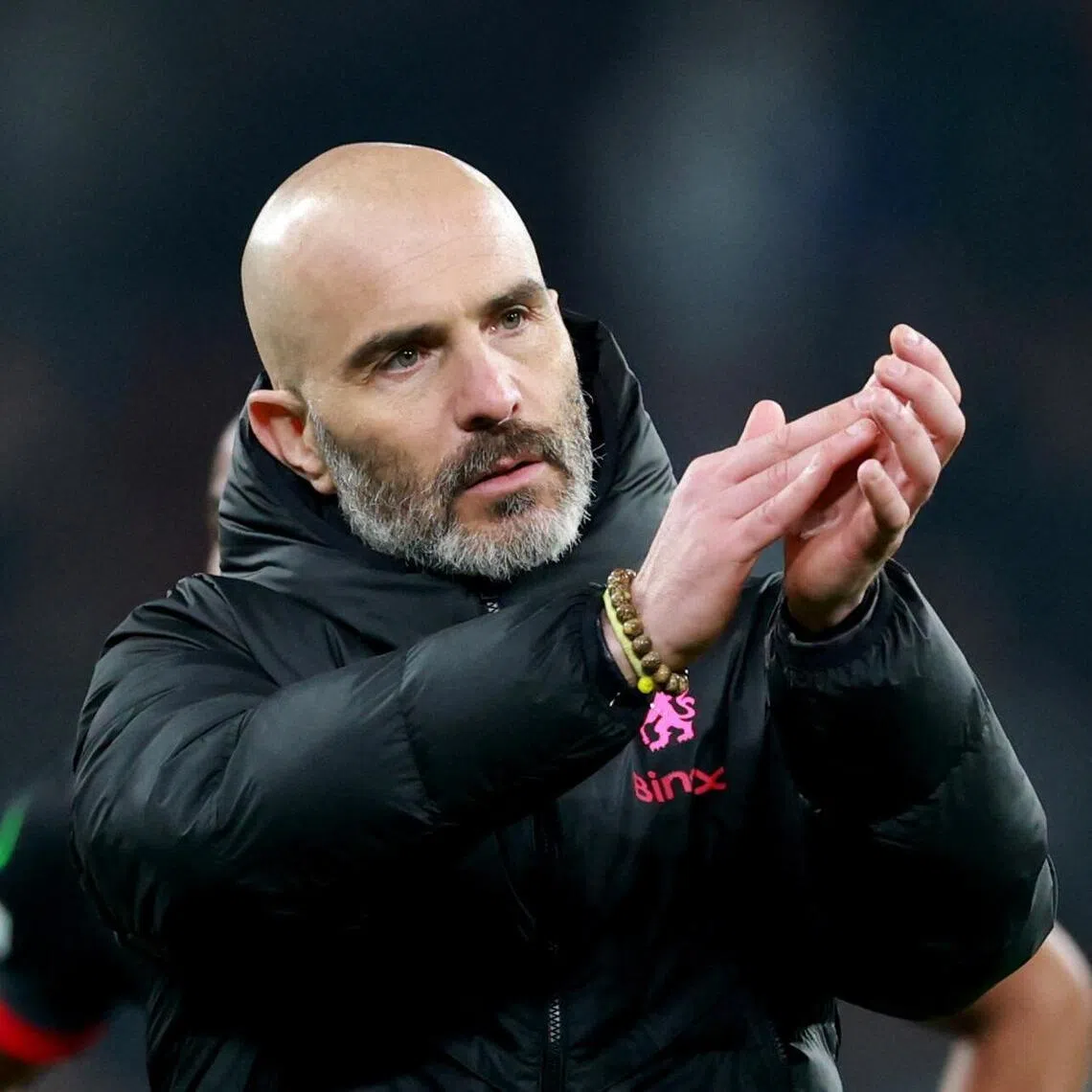 Enzo Maresca applauding fans after a Conference League match against FC Copenhagen while he was manager of Chelsea in March 2025.