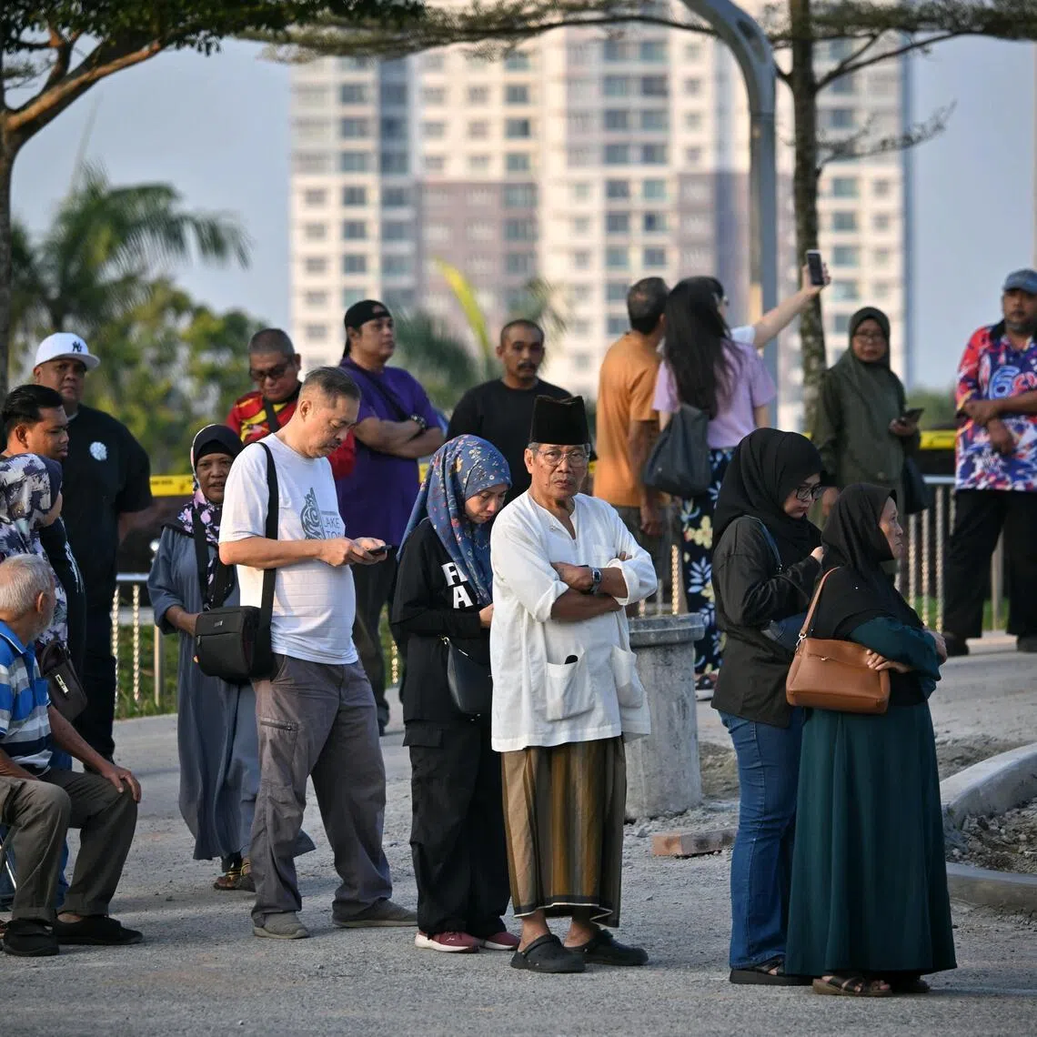 Voters at Tanjung Puteri Primary School in Larkin, Johor, to cast their votes for the Johor state election on July 11.