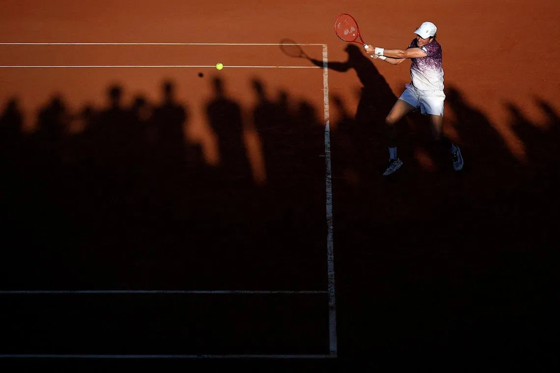 Brazil's Joao Fonseca in action during his second round match against Croatia's Dino Prizmic, during the French Open, held at Roland-Garros Complex, in Paris, on May 27, 2026.