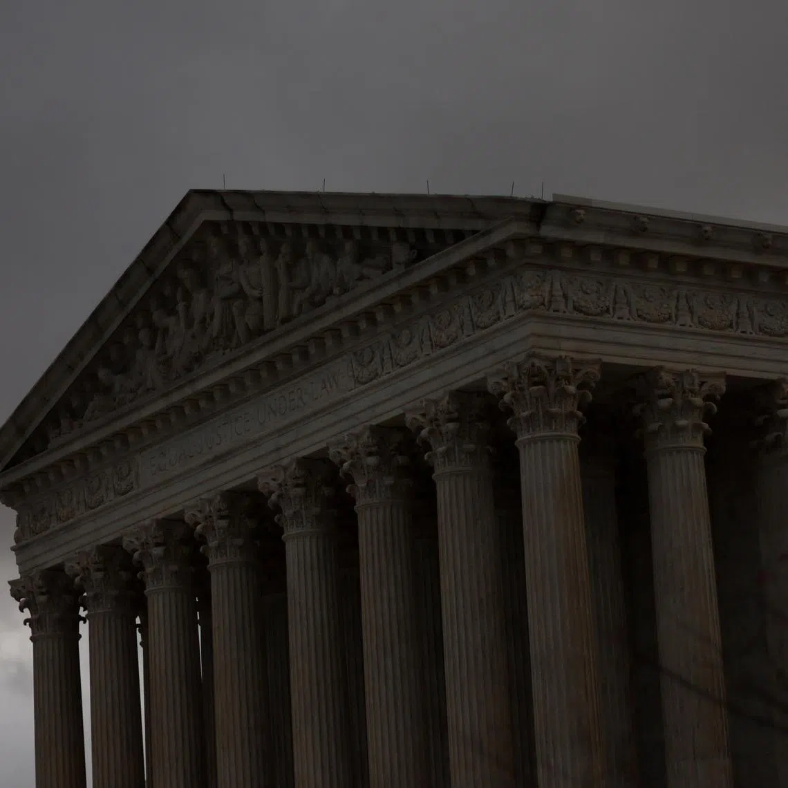 The sun sets on the U.S. Supreme Court building after a stormy day in Washington, U.S., November 11, 2022. REUTERS/Leah Millis