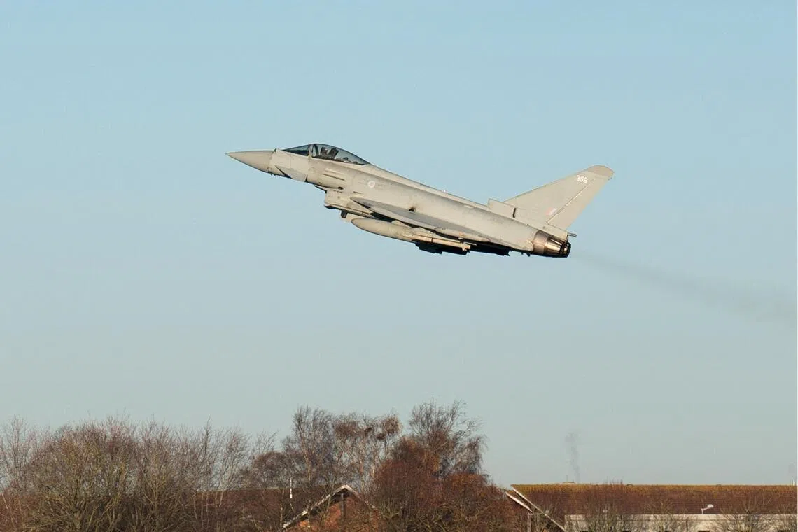 Britain sent two Royal Air Force Typhoons to patrol Poland's skies, following a Russian drone incursion on Sept 9-10.