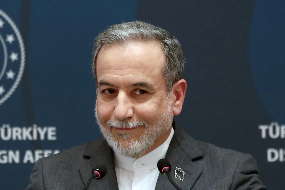 Iranian Foreign Minister Abbas Araqchi attends a press conference after meeting with his Turkish counterpart Hakan Fidan, in Istanbul, Turkey, January 30, 2026. REUTERS/Dilara Senkaya