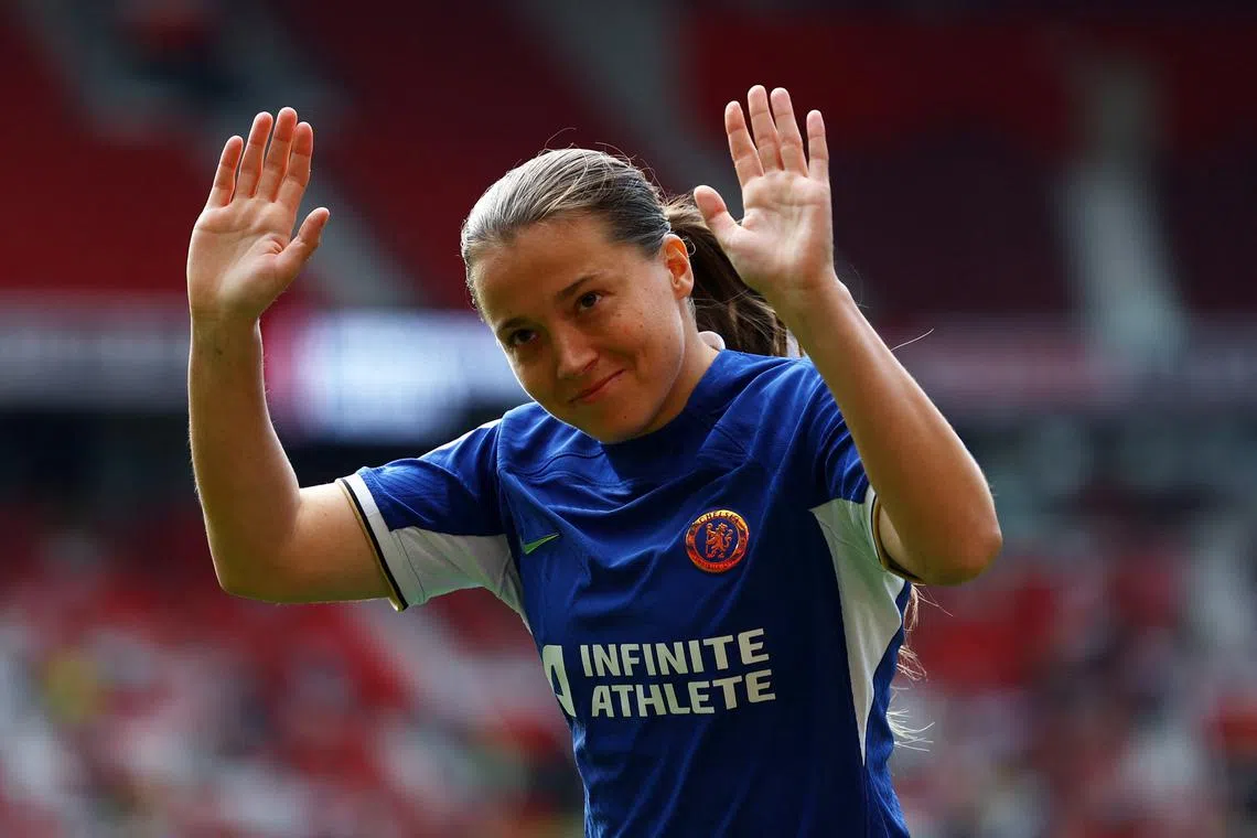 FILE PHOTO: Soccer Football - Women's Super League - Manchester United v Chelsea - Old Trafford, Manchester, Britain - May 18, 2024 Chelsea's Fran Kirby acknowledges the fans during the match REUTERS/Molly Darlington