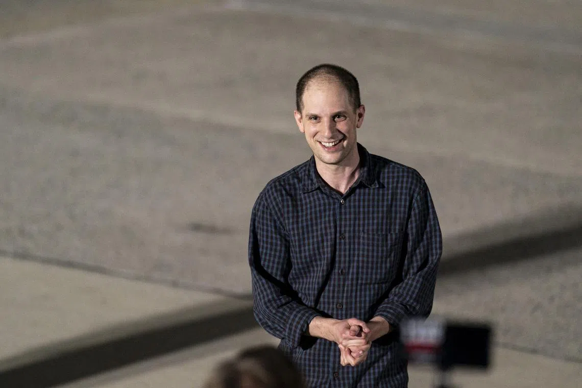 Bloomberg News incorrectly reported on Aug 1 that journalist Evan Gershkovich had already been released. 