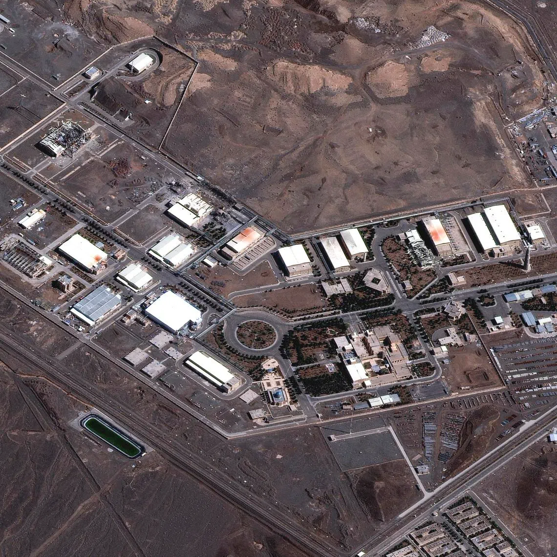 A view of the Natanz nuclear complex in Iran on March 7. Iran said Natanz was again hit in the most recent war with the US and Israel, but Israel said it was “not aware of a strike”.