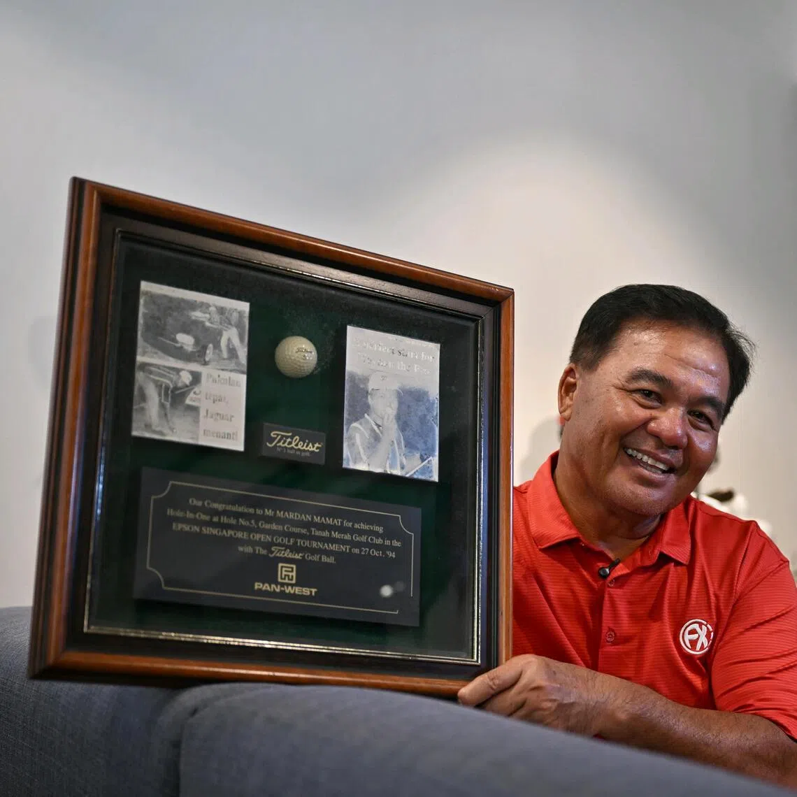 Mardan Mamat still has the ball he made a hole-in-one with at the 1994 Singapore Open.