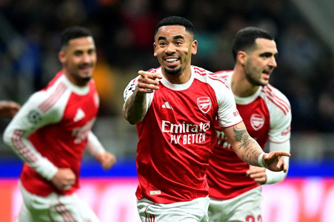 Gabriel Jesus in dreamland after double in Arsenal's win over Inter Milan at San Siro