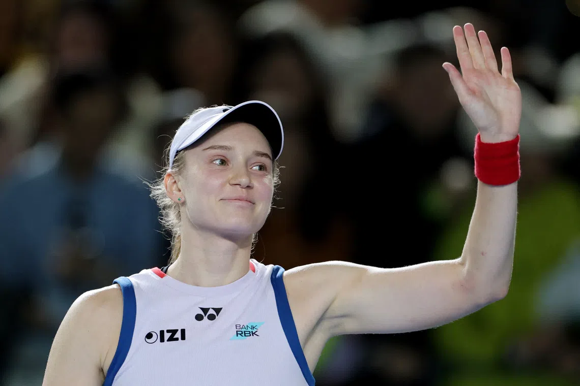 Tennis - WTA 500 - Ningbo Open - Yinzhou Tennis Center, Ningbo, China - October 25, 2026 Kazakhstan's Elena Rybakina celebrates winning the final against Canada's Leylah Fernandez REUTERS/Athit Perawongmetha