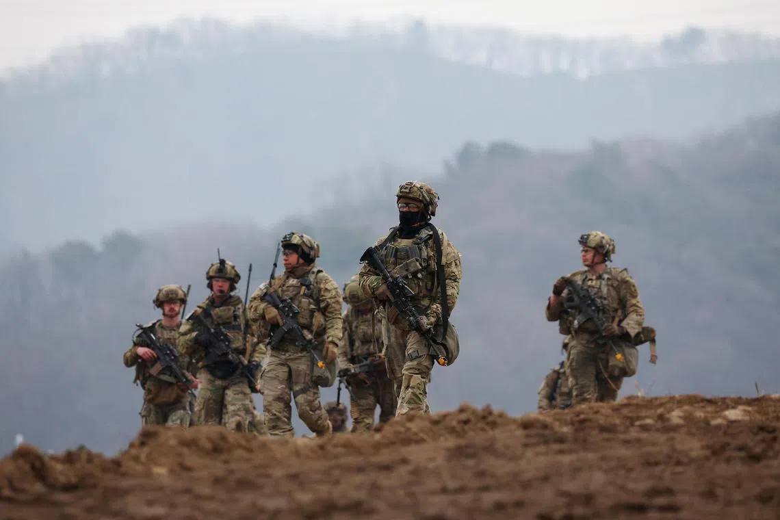 Mr Trump has pushed US allies to step up military spending in return for deploying American troops in conflict zones. 