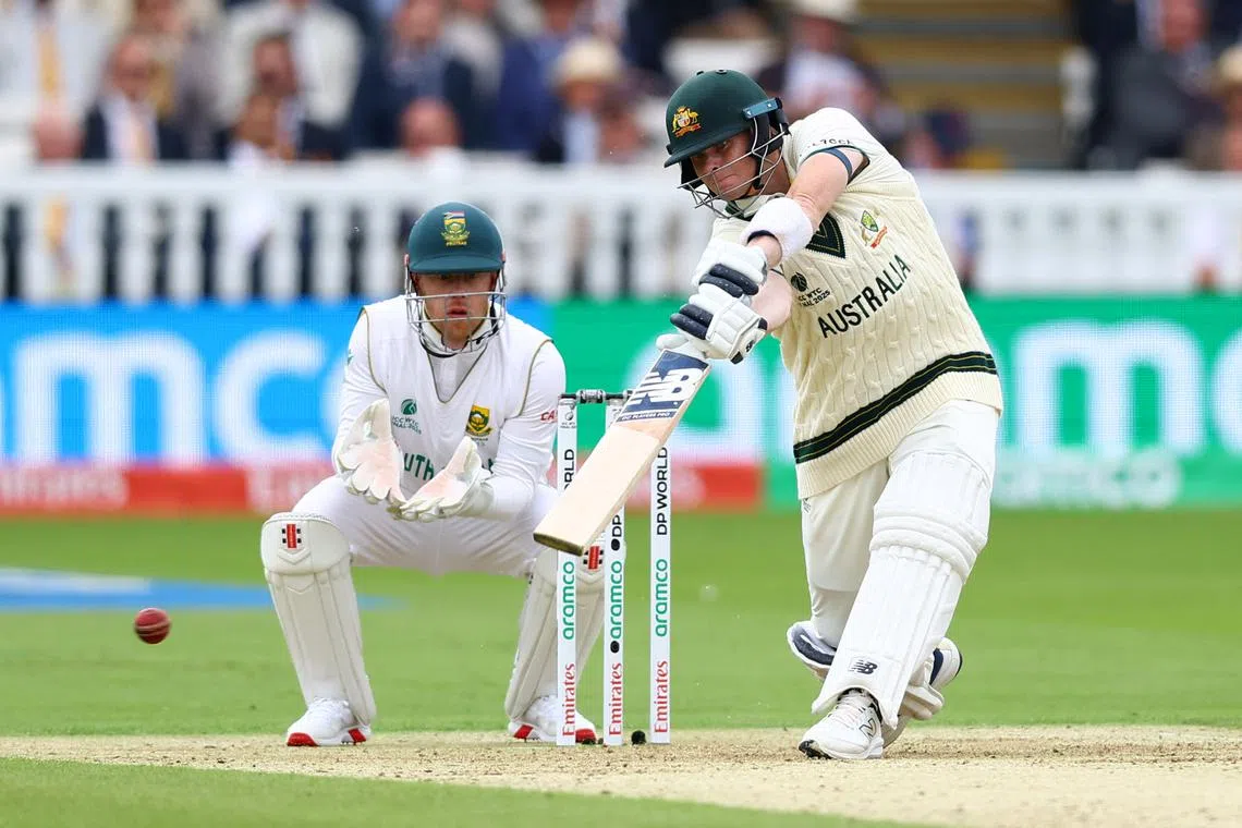 Cricket - 2025 ICC World Test Championship Final - South Africa v Australia - Lord's Cricket Ground, London, Britain - June 11, 2025 Australia's Steve Smith in action Action Images via Reuters/Andrew Boyers