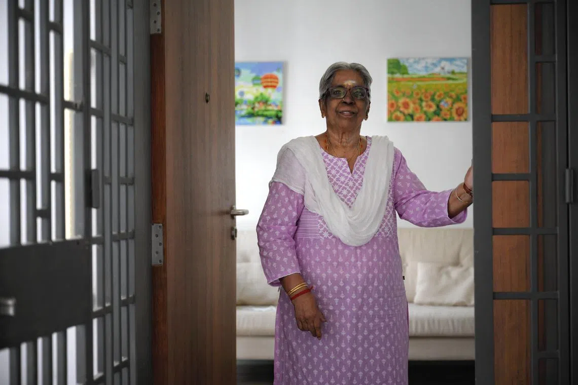 Dorasamy Kuppamah, 79, a resident at the integrated HDB housing at Kampung Admiralty, pictured on April 3, 2024.