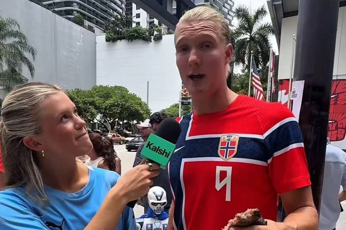 Norway fan Per Olav Tegnander won tickets to Norway’s quarter-final clash with England for looking the most like Haaland.