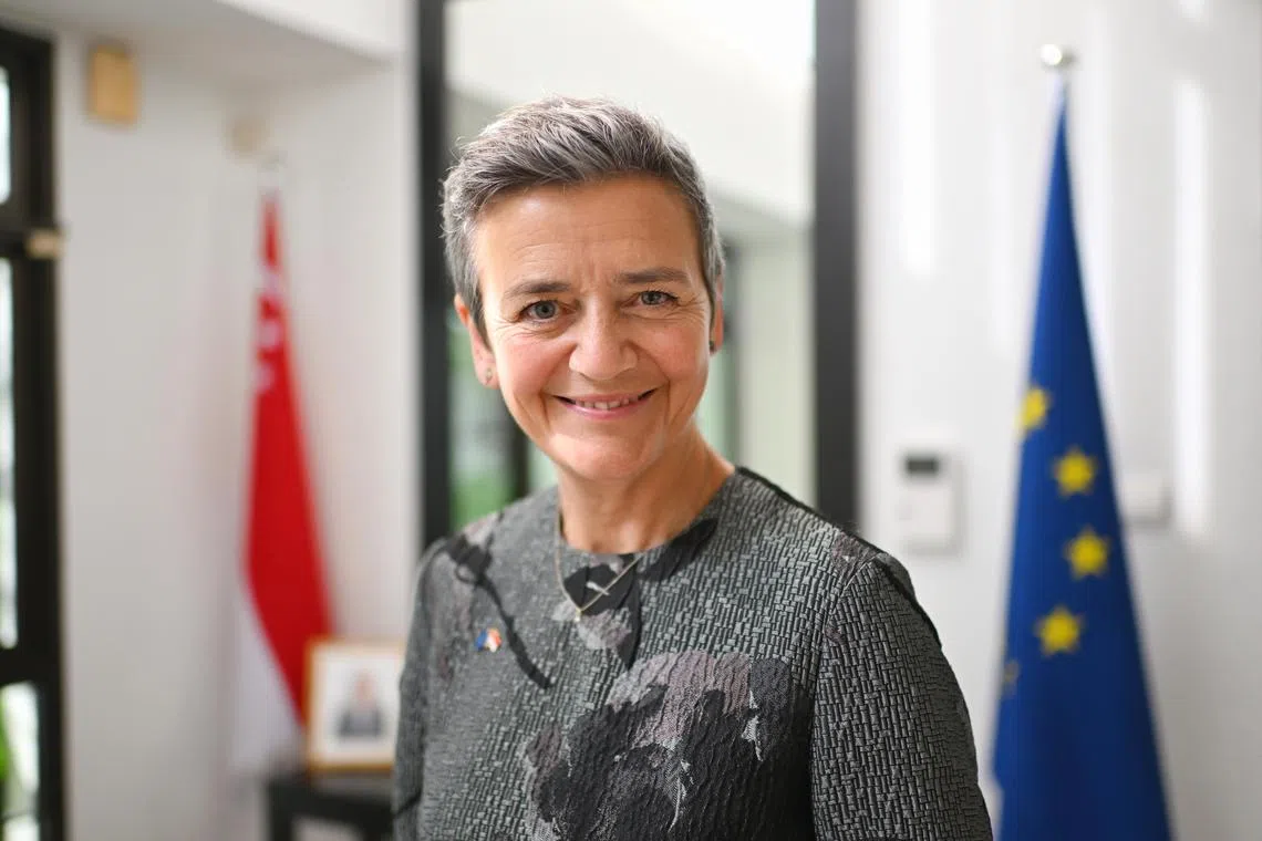 EU Executive Vice President Margrethe Vestager at the EU Residence at 102 Fernhill Road on July 5, 2024..