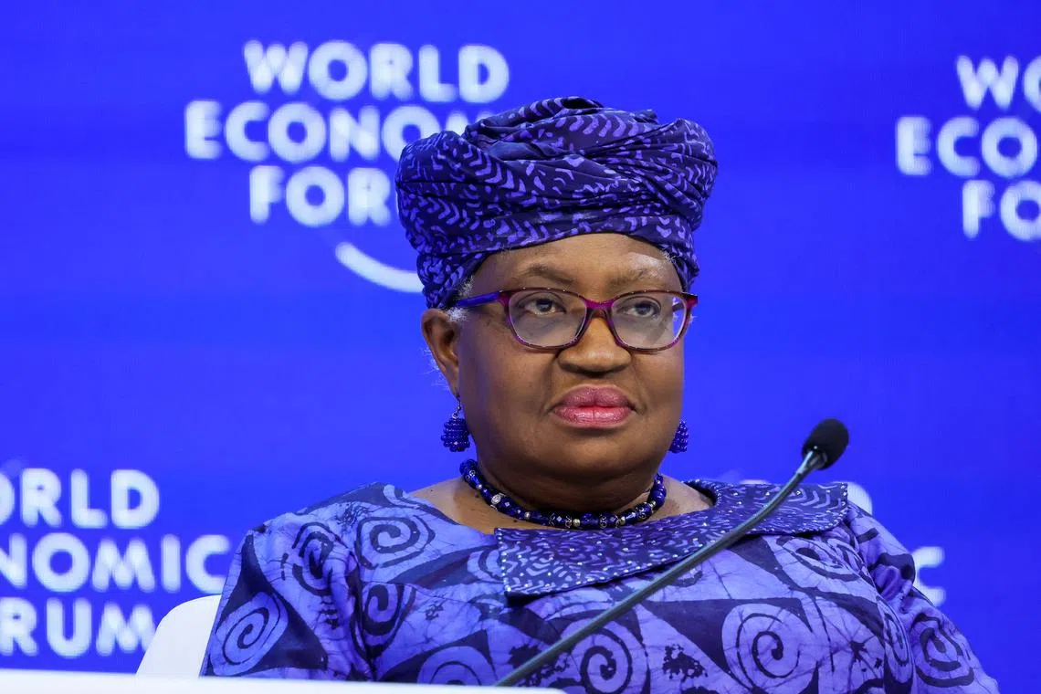 World Trade Organization (WTO) Director-General Ngozi Okonjo-Iweala attends the 54th annual meeting of the World Economic Forum in Davos, Switzerland, January 17, 2024. REUTERS/Denis Balibouse/File Photo