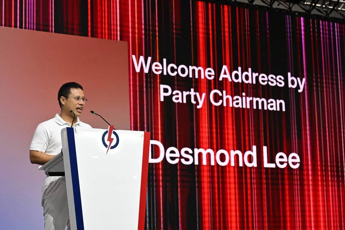 PAP Chairman Desmond Lee during PAP Awards and Convention 2025 at EXPO Hall 8 on Nov 9.