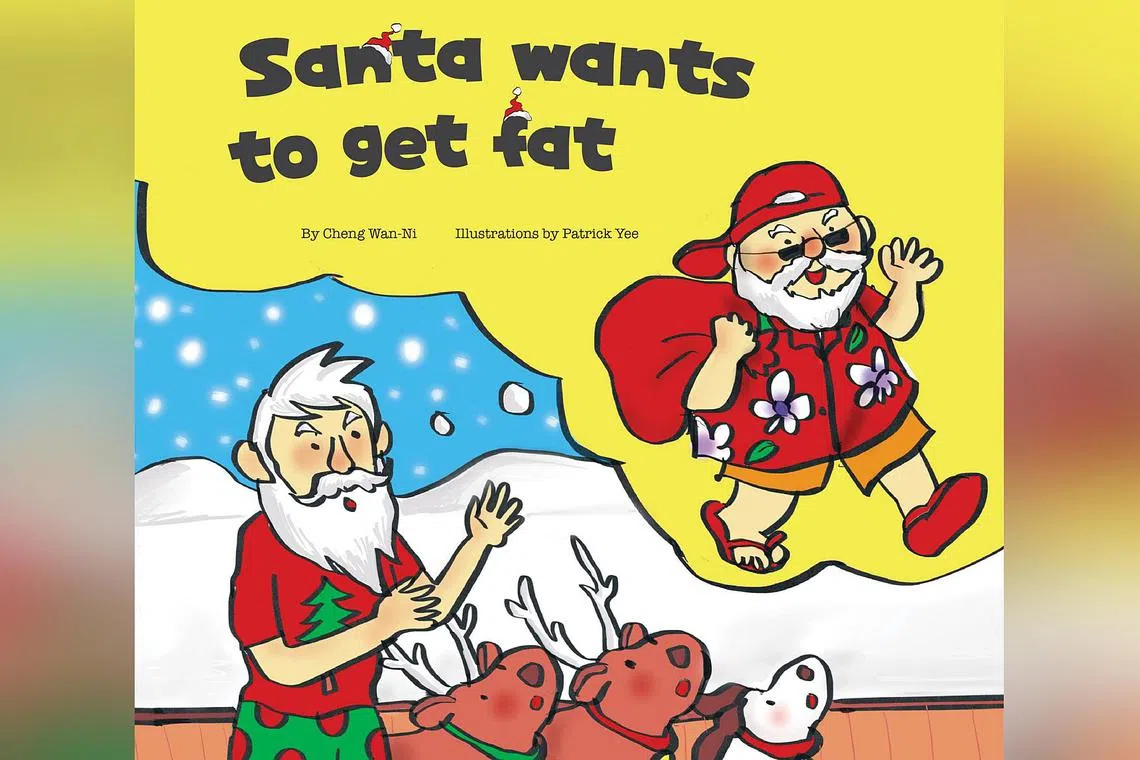 Santa Wants To Get Fat picture book comes in Chinese and English editions.