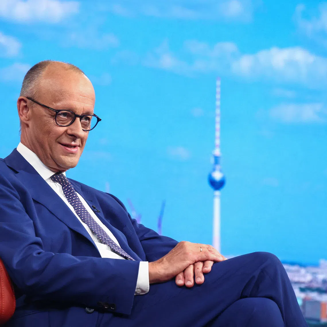 German Chancellor Friedrich Merz attends a \"summer interview\" with public broadcaster ARD in Berlin, Germany, August 30, 2026. REUTERS/Liesa Johannssen