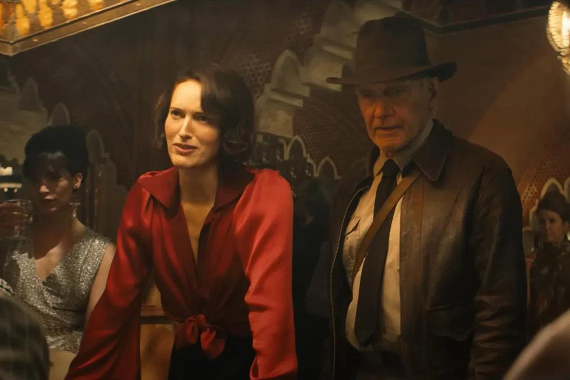Phoebe Waller-Bridge and Harrison Ford in the trailer for Indiana Jones And The Dial Of Destiny, due out in June 2023.