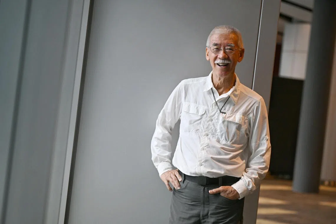 Recipient of Long Service Award (25 Years), Mr Yuen Yu-Jim Jimmy, 74, Volunteer, Roman Catholic Prison Ministry (RCPM), at the Singapore Prison Service Volunteer Awards Ceremony 2024, at Singapore Expo on Aug 2, 2024.