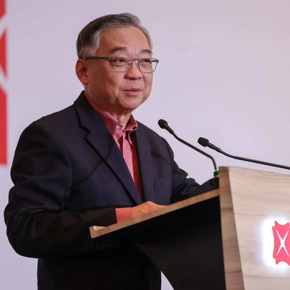 DPM Gan Kim Yong giving his opening address at the Trust and AI: A Leaders Dialogue, held at Shangri-La Singapore on May 20.