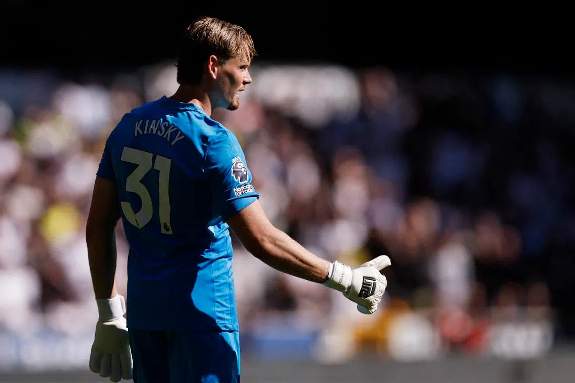 Soccer Football - Premier League - Wolverhampton Wanderers v Tottenham Hotspur - Molineux Stadium, Wolverhampton, Britain - April 25, 2026 Tottenham Hotspur's Antonin Kinsky during the match Action Images via Reuters/Jason Cairnduff