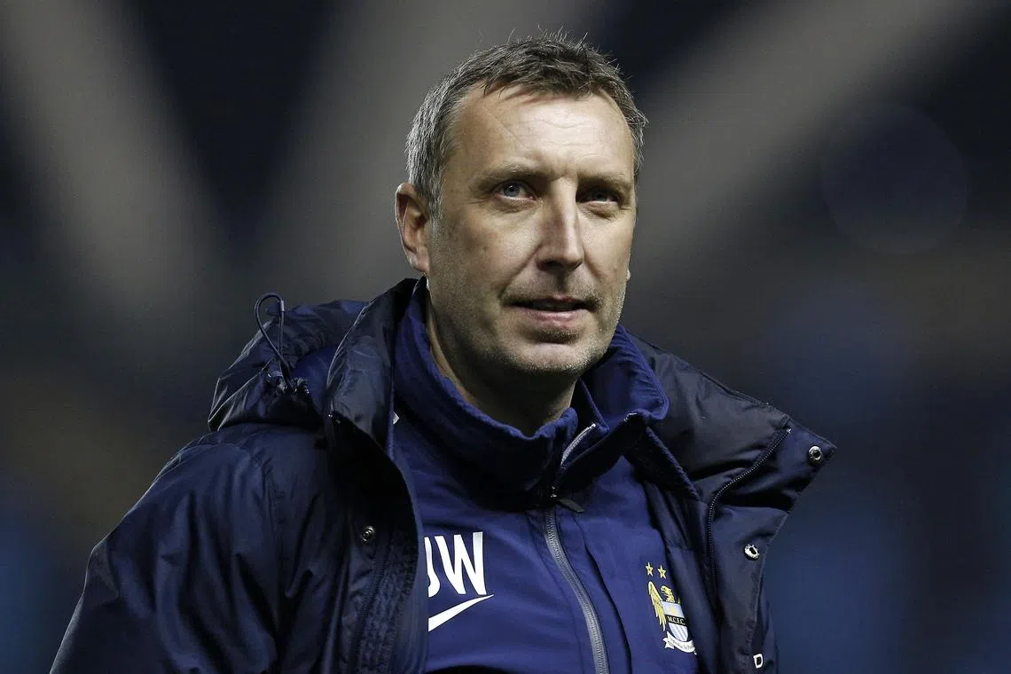 Football - Manchester City v Leicester City - FA Youth Cup Semi Final First Leg - Manchester City Academy Stadium - 14/15 , 11/3/15 
Manchester City U18 Manager Jason Wilcox 
Mandatory Credit: Action Images / Craig Brough 
EDITORIAL USE ONLY.