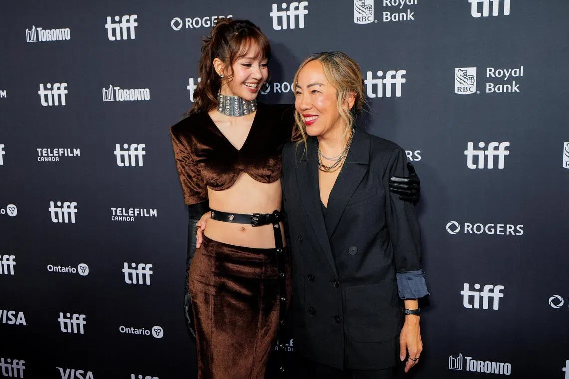 Lisa and director Sue Kim at the premiere of Always Lalisa at the Toronto International Film Festival in Canada on Sept 11.