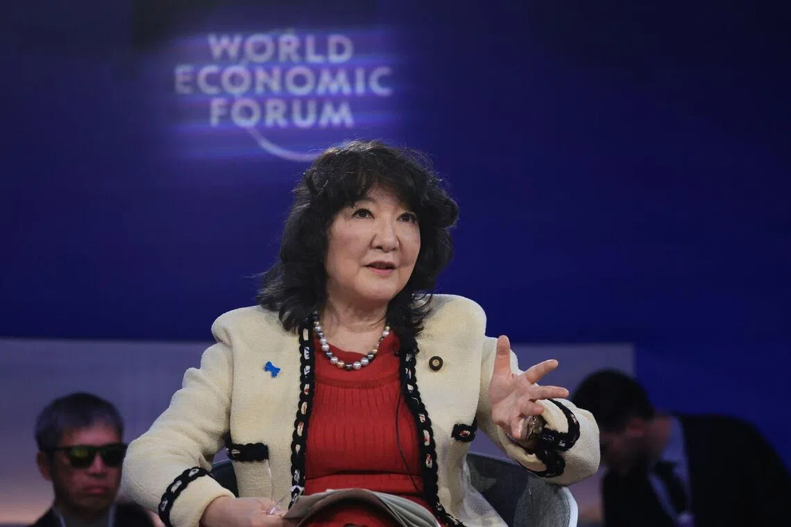 Satsuki Katayama, Japan's finance minister, during the World Economic Forum (WEF) in Davos on Jan 20.
