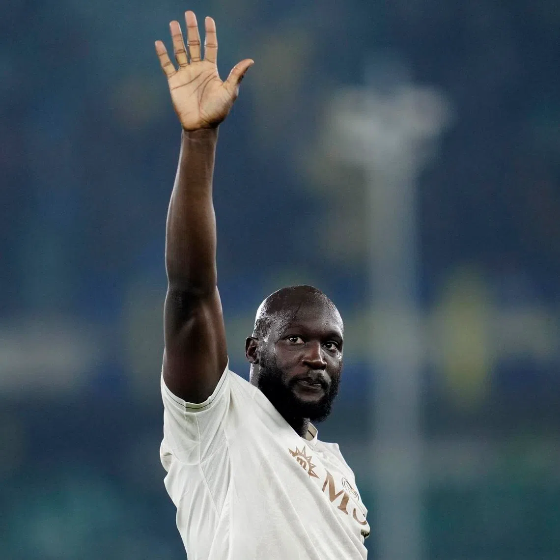 Soccer Football - Serie A - Hellas Verona v Napoli - Stadio Marcantonio Bentegodi, Verona, Italy - February 28, 2026 Napoli's Romelu Lukaku celebrates after the match REUTERS/Matteo Ciambelli