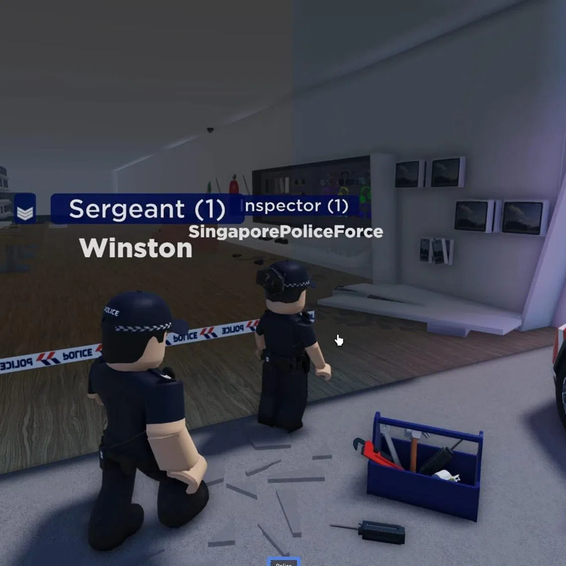 Players role-play as law enforcement officers in the Mata-verse.