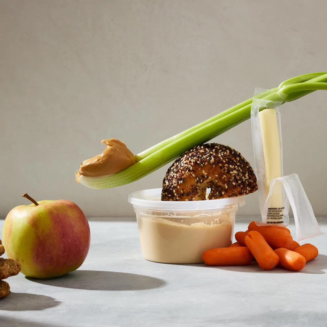 A variety of snacks. 