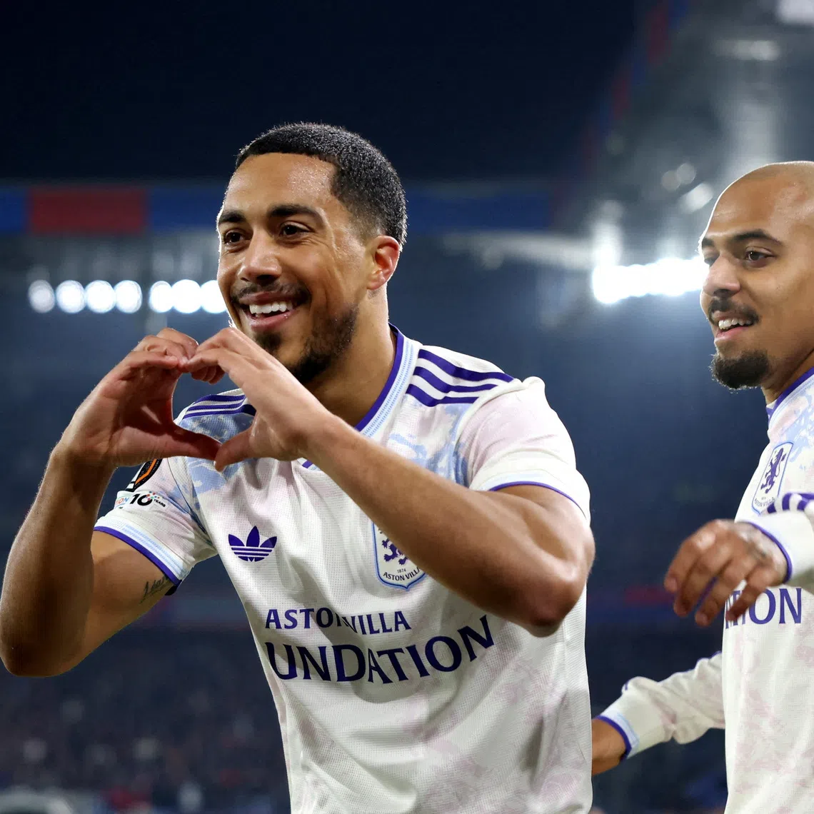 Soccer Football - UEFA Europa League - Basel v Aston Villa - St. Jakob-Park, Basel, Switzerland - December 11, 2025 Aston Villa's Youri Tielemans celebrates scoring their second goal REUTERS/Pierre Albouy