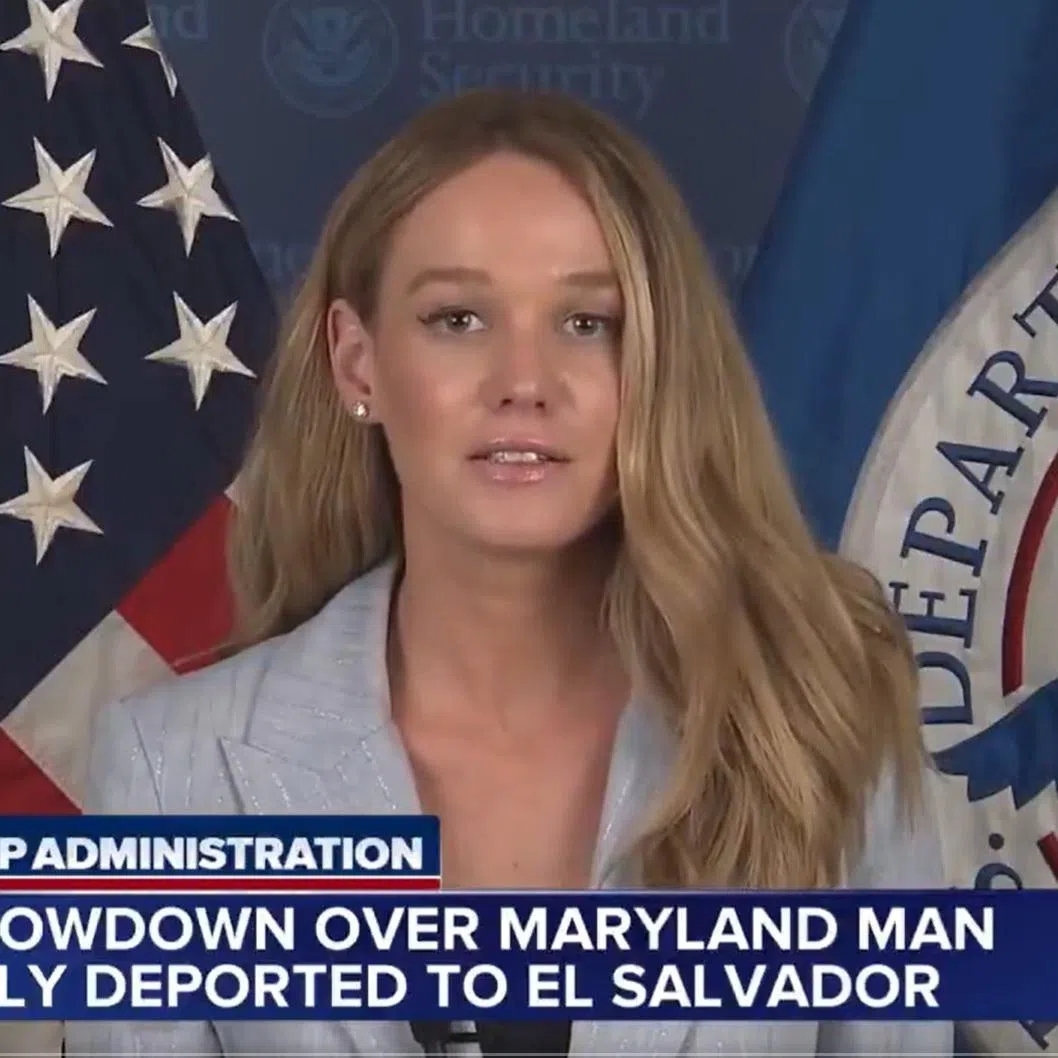 Ms Tricia McLaughlin became a prominent booster of Mr Trump's aggressive approach to immigration enforcement.