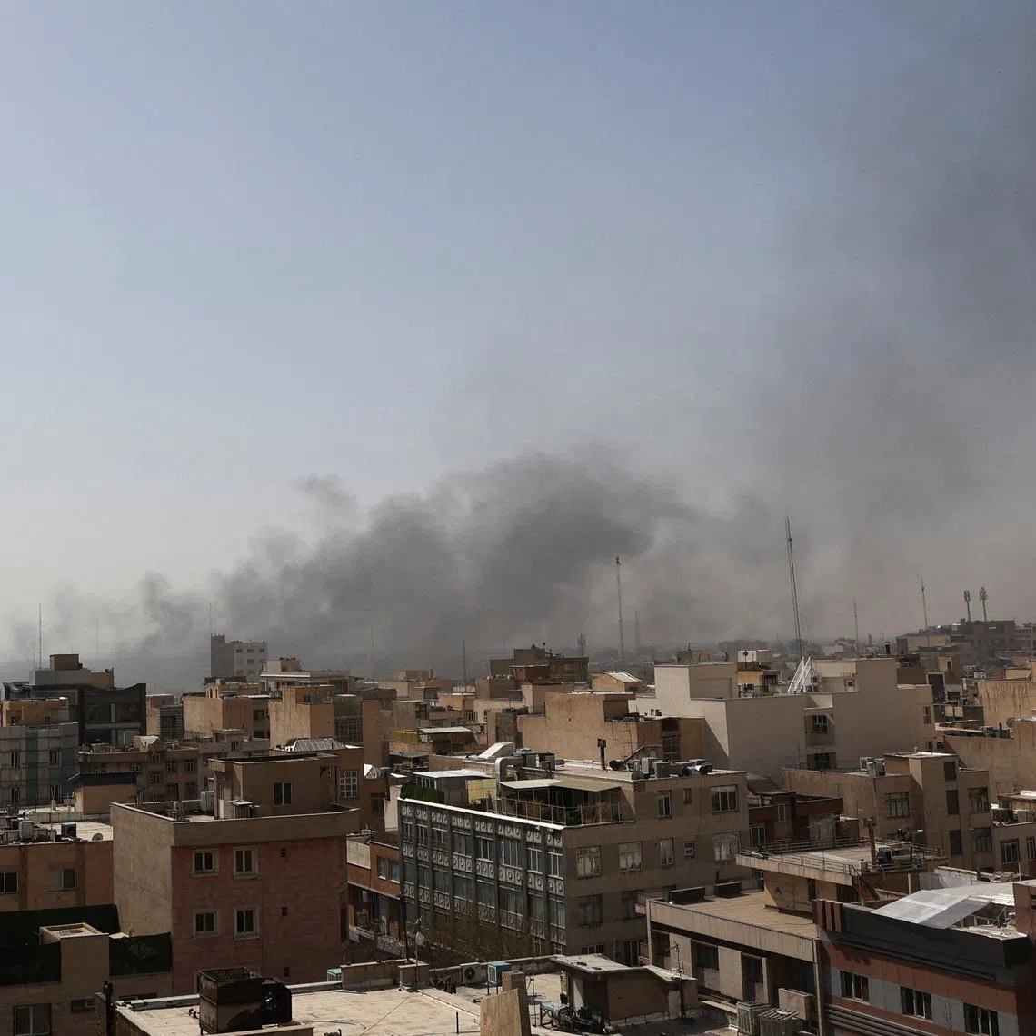 Smoke rises following an explosion, after Israel and the U.S. launched strikes on Iran, in Tehran, Iran, February 28, 2026. Majid Asgaripour/WANA (West Asia News Agency) via REUTERS