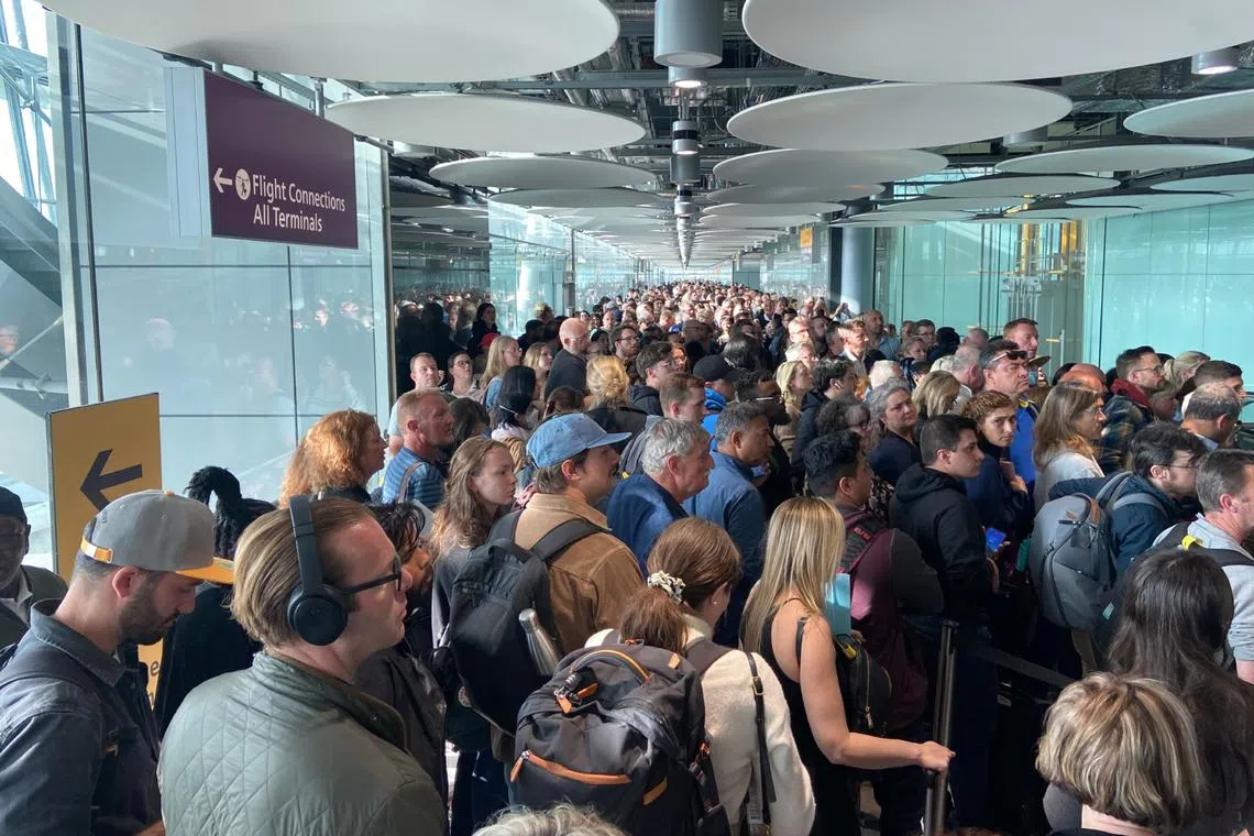 London’s Heathrow Airport apologised for the inconvenience, and said its teams are working to “help resolve the problem as quickly as possible”. 