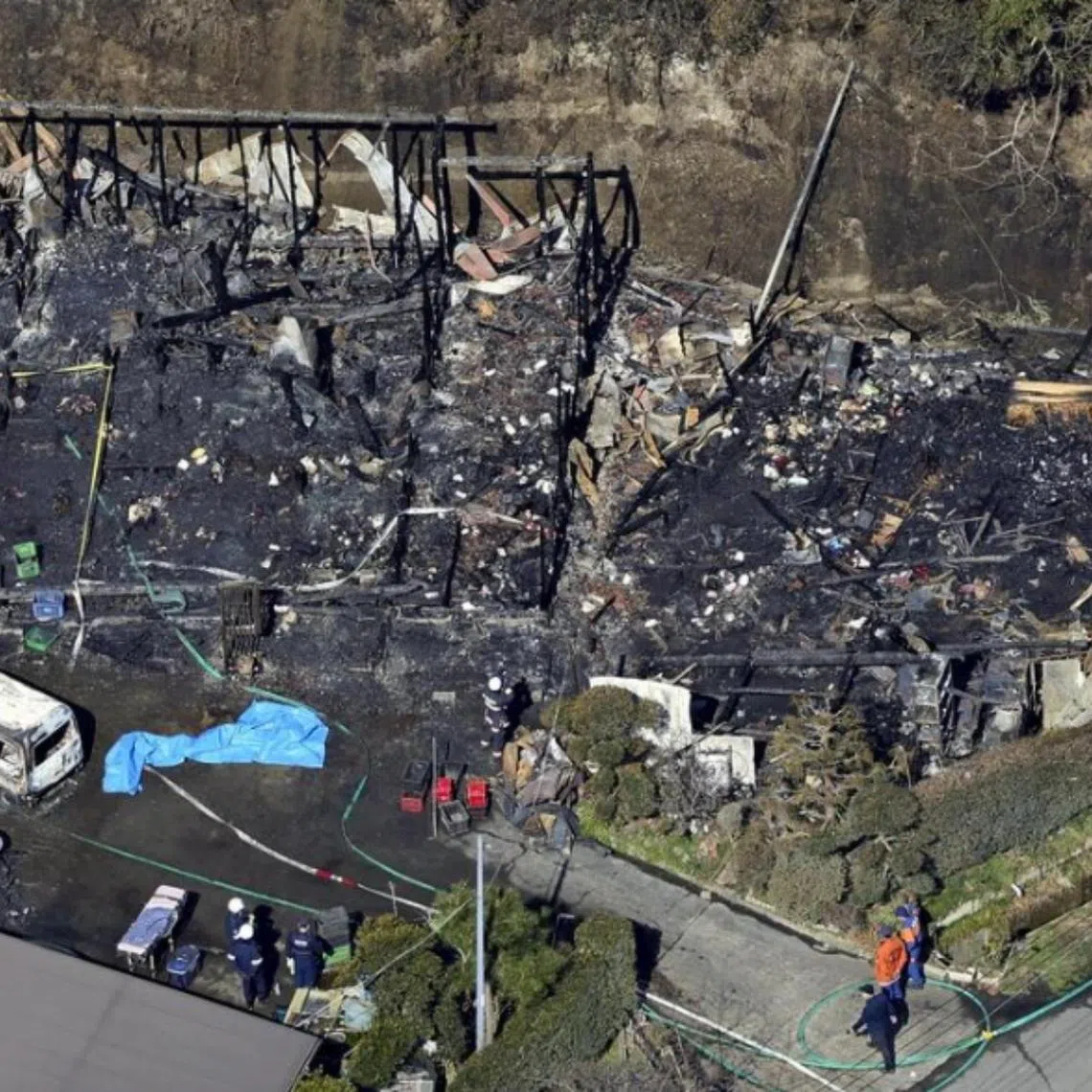 The fire broke out around 3.05am local time in Mutsuzawa, Chiba Prefecture, at a house where six people lived, according to the police and local fire department.