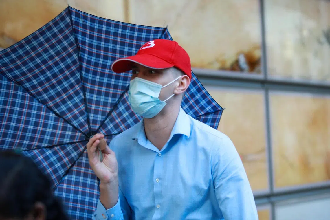 ST20230516_202301386036/serape16/Ryan Chiong

S’pore-based TikToker, Lev Panfilov, 27, leaving the Supreme Court just before it closes on May 16, 2023. A permanent resident who was originally from Russia, he was on trial for raping a woman he met on Tinder.