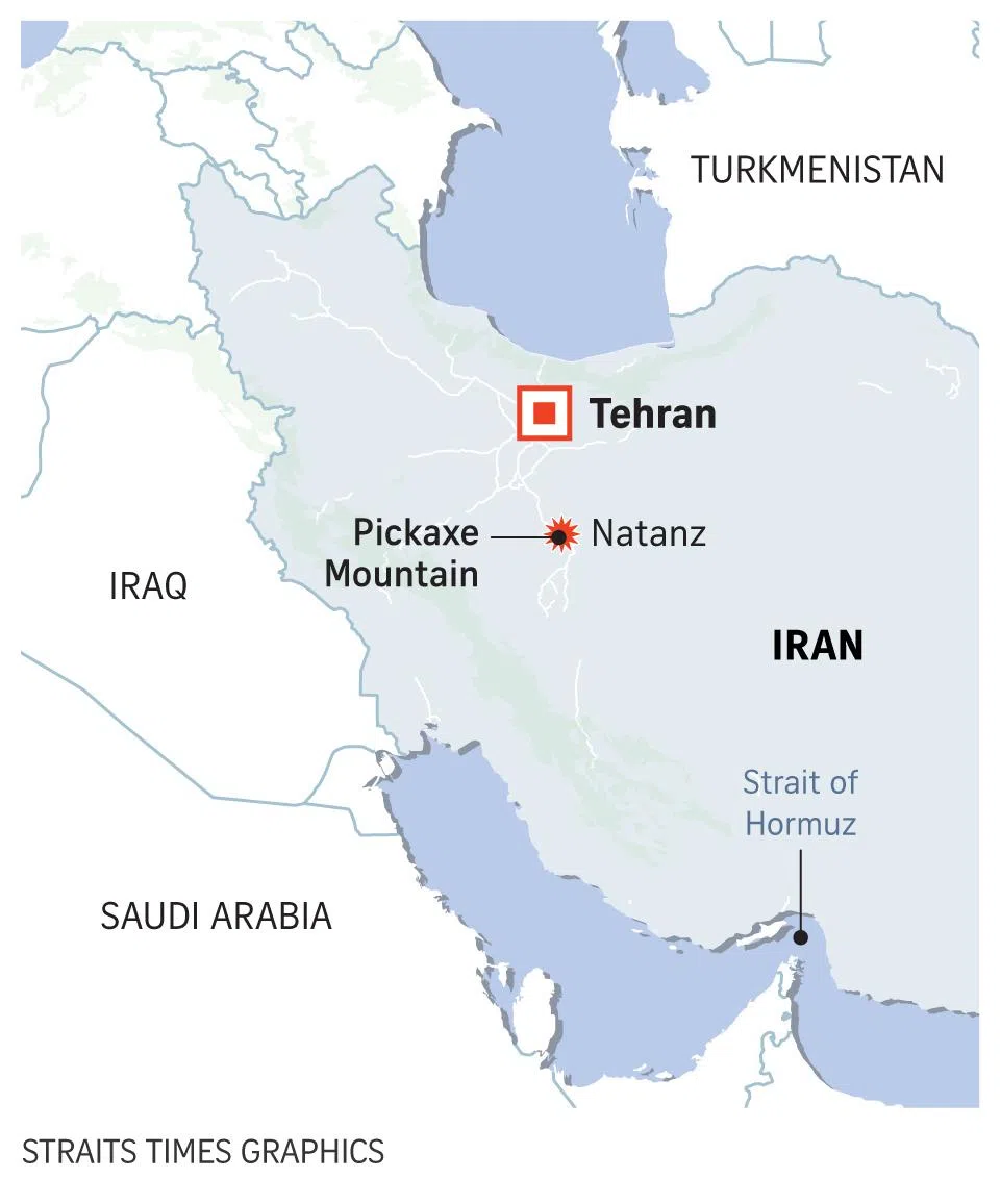 Graphic of where Pickaxe Mountain is.