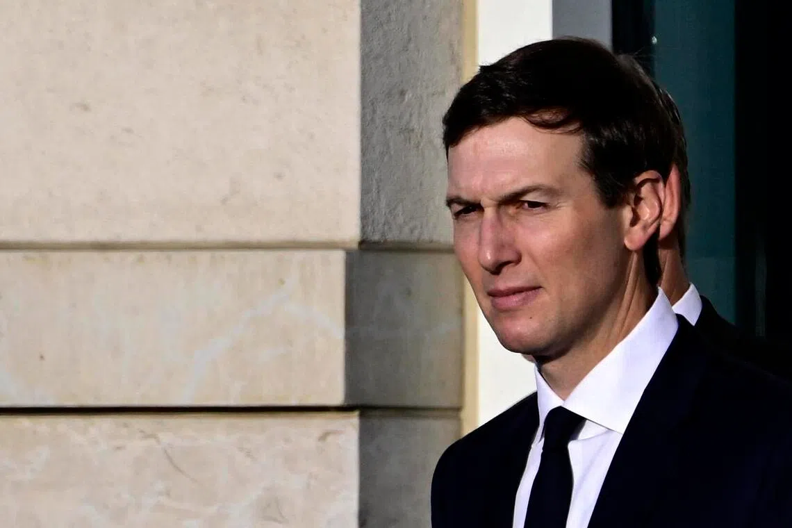 US President Donald Trump's son-in-law Jared Kushner leaves the Adlon Hotel in Berlin, Germany, on Dec 15, 2025.