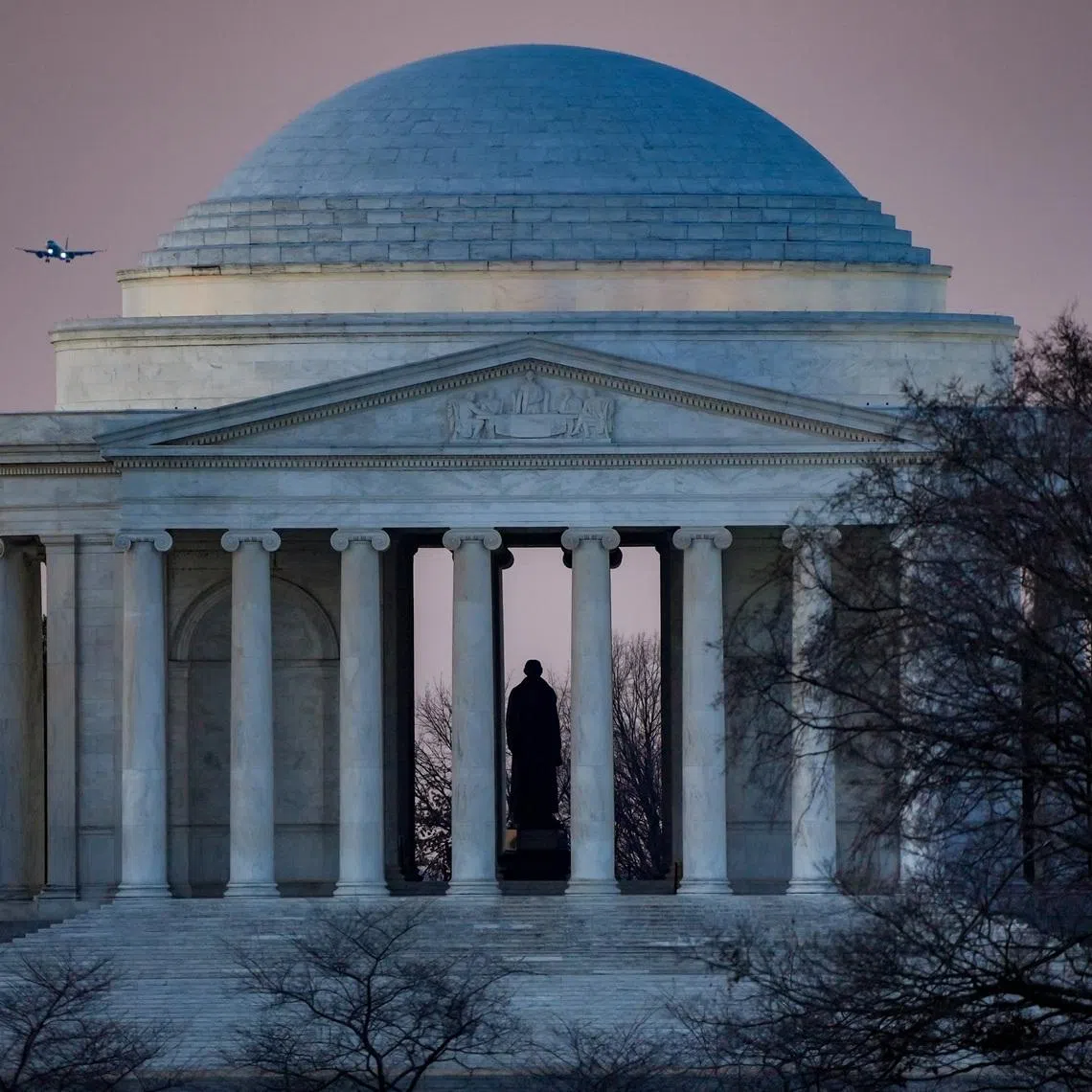 A view of the Jefferson Memorial, after President Trump recently put a statue of Thomas Jefferson in the Rose Garden at the White House in Washington, D.C., U.S., March 2, 2026. REUTERS/Ken Cedeno