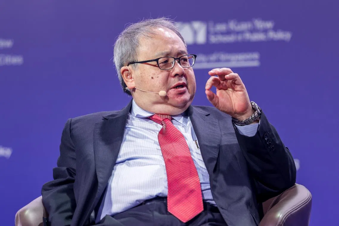 CMG20230814-YeapCT01/苏秉苓,陈可杨,蓝云舟/“Reinventing Destiny” – A Conference on the Occasion of Mr Lee Kuan Yew’s 100th Birth Anniversary [Sands Grand Ballroom (Level 5) Sands Expo and Convention Centre 10 Bayfront Ave Singapore 018956] Caption:  PANEL III — Governance of a City-State - Mr Peter Ho (Chairman Urban Redevelopment Authority)