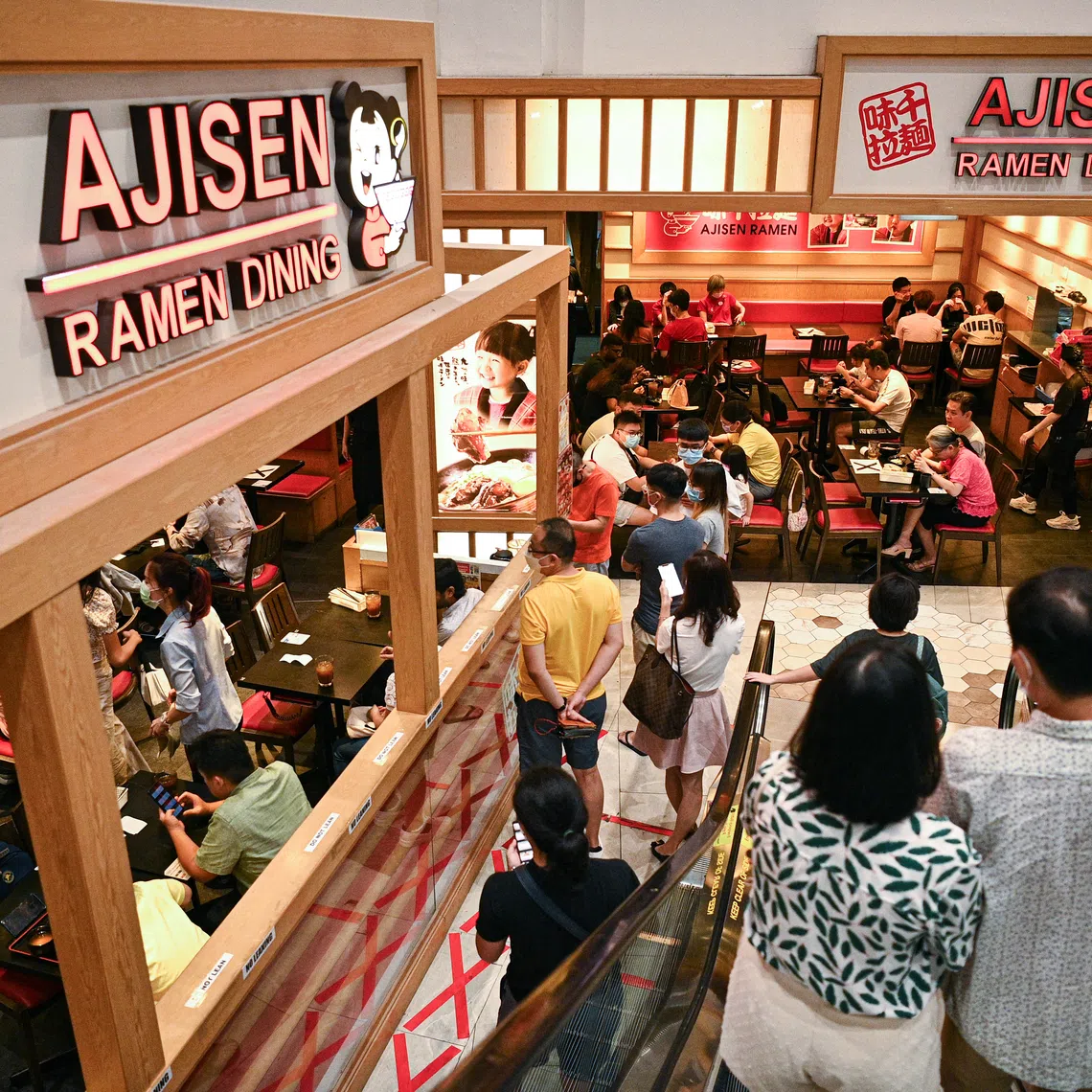 Ajisen Ramen at AMK Hub on Feb 2, 2022. This outlet has since been converted to a Steak 99 restaurant, based on Google search.